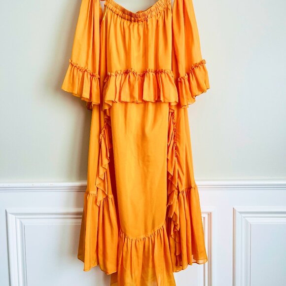 AMUR Odessa Maxi Dress in Marigold - Picture 3 of 5
